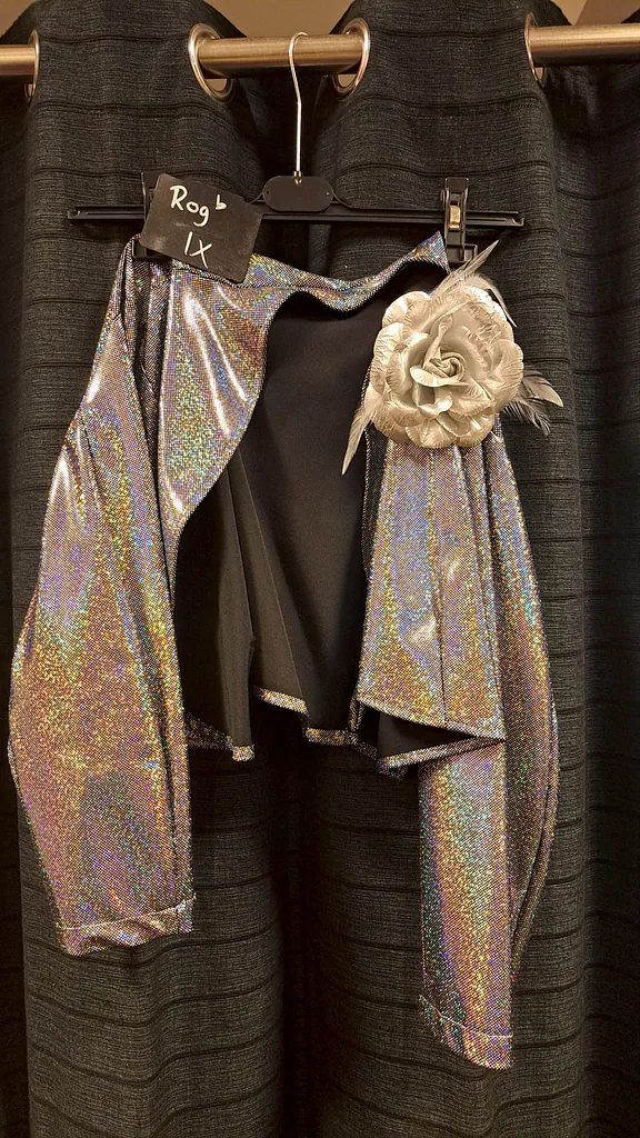 Jasje zilver glitter met bloem