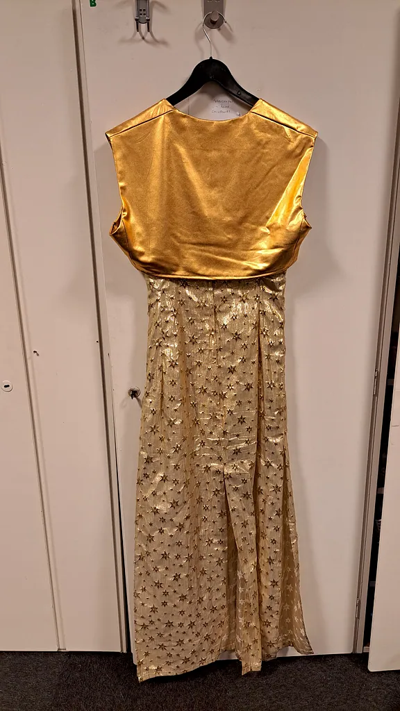 Gouden galajurk met bolero, foto 2 van 2