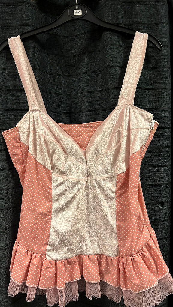 Rose gespikkelde top met rok, foto 1 van 3