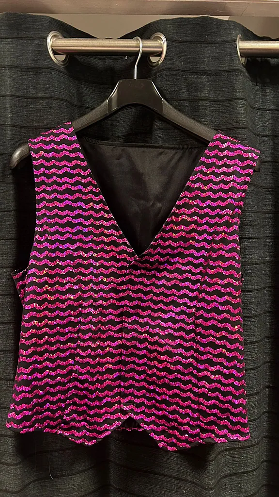 Gilet paars zwart