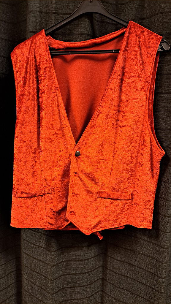 Rood velours gilet