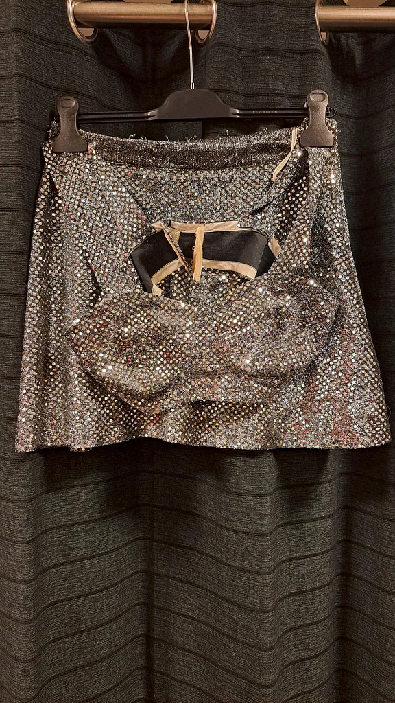 Rokje met top zilver glitter