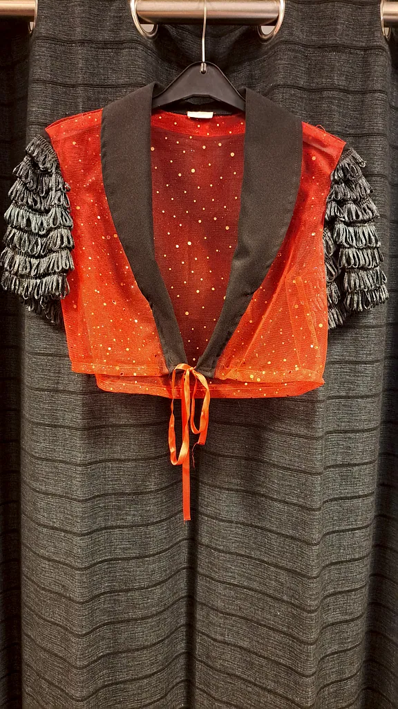 Rood zwarte bolero 