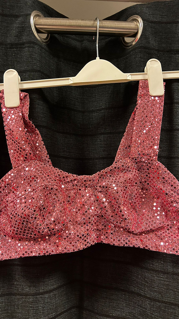 Top met rokje roze glitter , foto 3 van 3