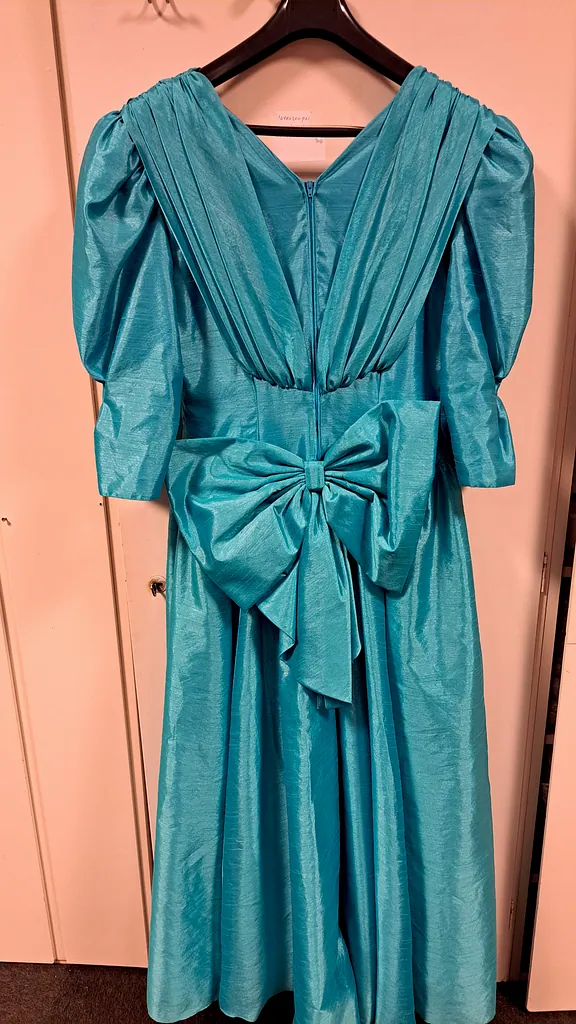 Feestjurk turquoise , foto 2 van 2