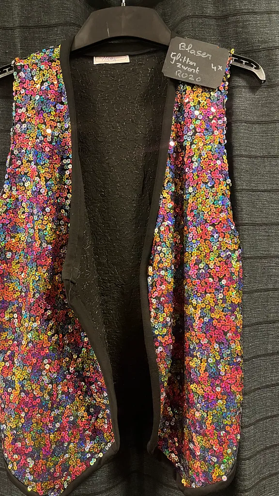 Gilets pailletten zwart