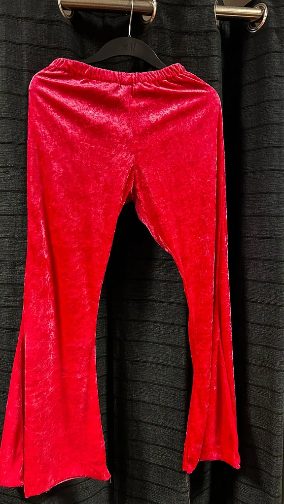 Roze flaired broek