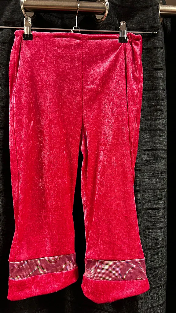 Fuchsia roze glitter broek , foto 1 van 3