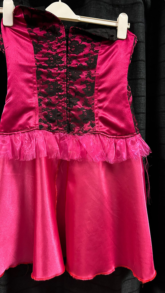 Strapless roze jurk