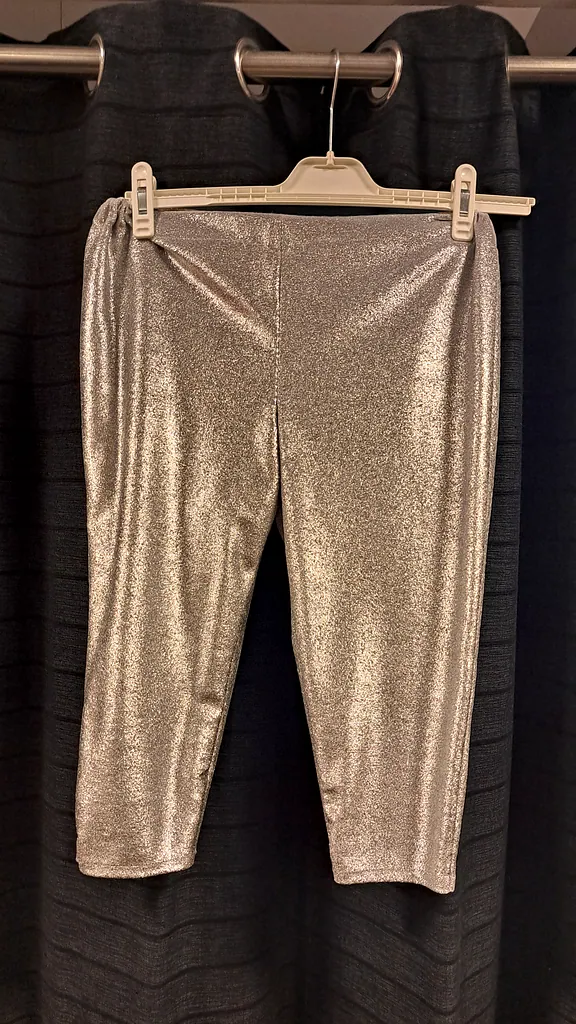 Grijze glitter broek