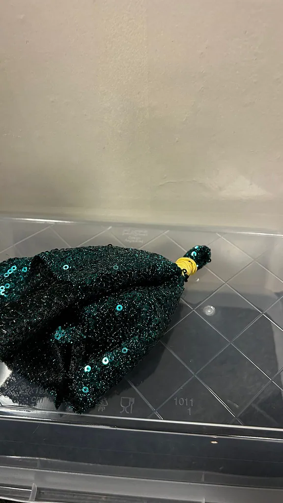 Haarfrutzel glitter donkergroen