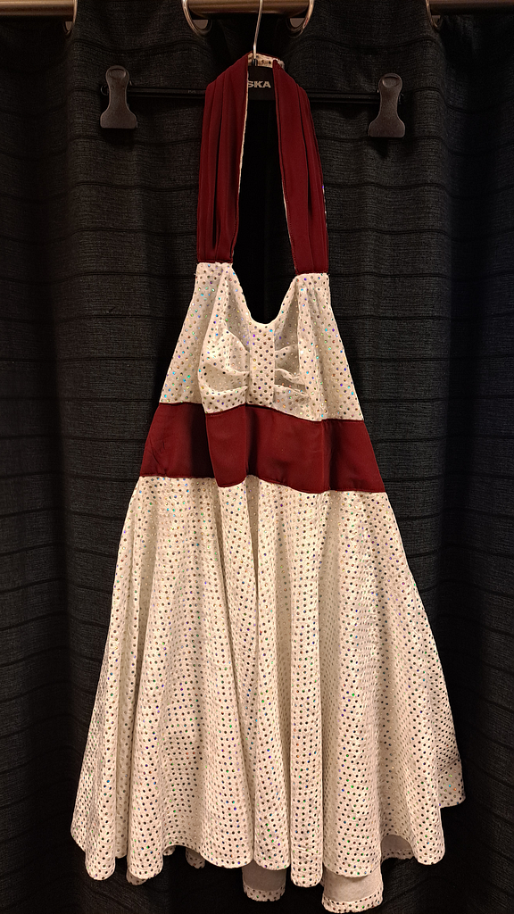 Strapless jurkje wit rood, foto 1 van 2