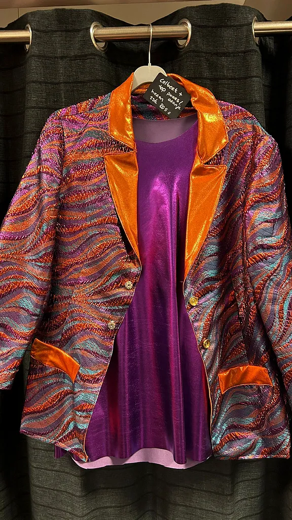 Heren Colbert oranje paars met broek, foto 1 van 3