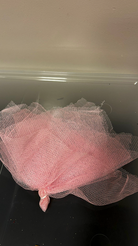 Haarfrutzel licht roze